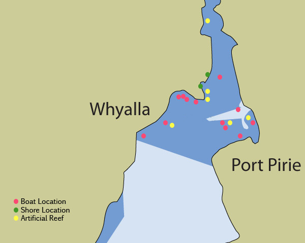 Greg James' Fishing Pathfinder - GPS Marks for Northern Spencer Gulf
