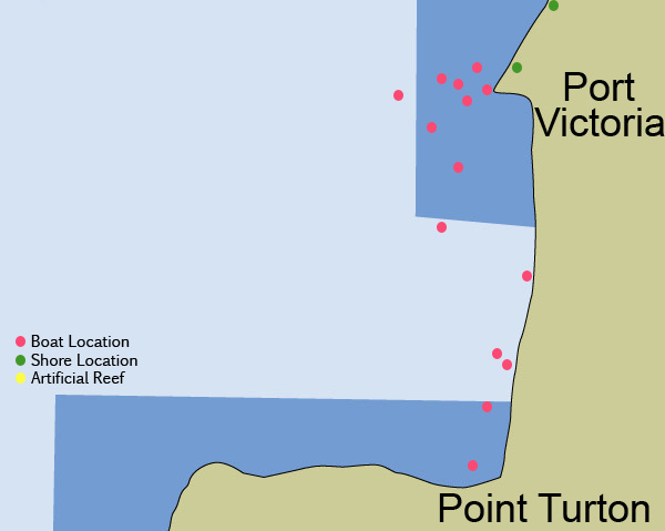 Greg James' Fishing Pathfinder - GPS Marks for SE Spencer Gulf