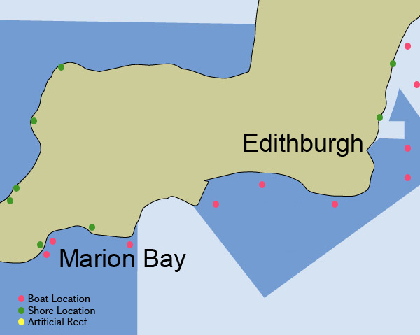 Greg James' Fishing Pathfinder - GPS Marks for Southern Yorke Peninsula
